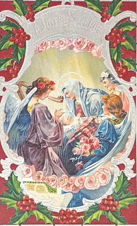 A Joyful Yuletide - Vintage Postcard