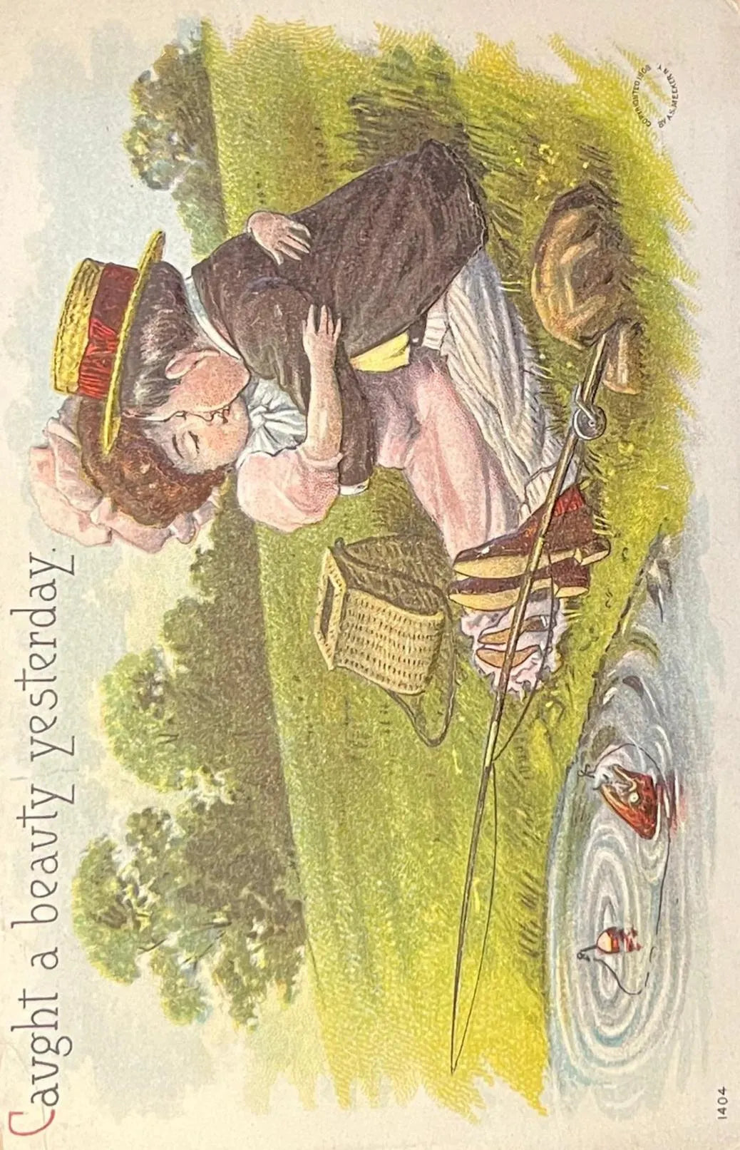 Caught A Beauty Yesterday - Vintage Postcards