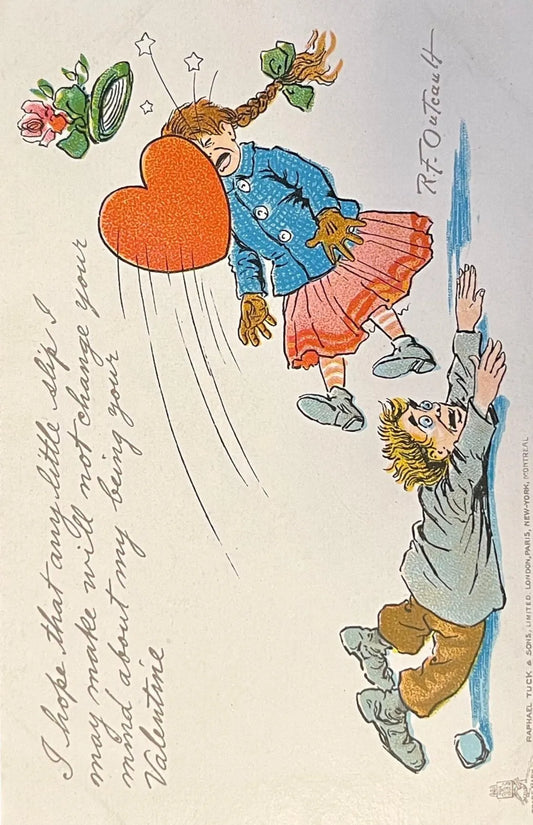 I Hope That Any Little Slip That I Make Will Not Change Your Mind About My Being Your Valentine - Vintage Postcard