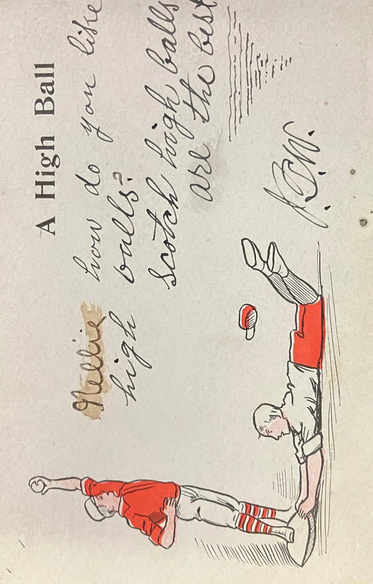 A High Ball - Vintage Baseball Postcard
