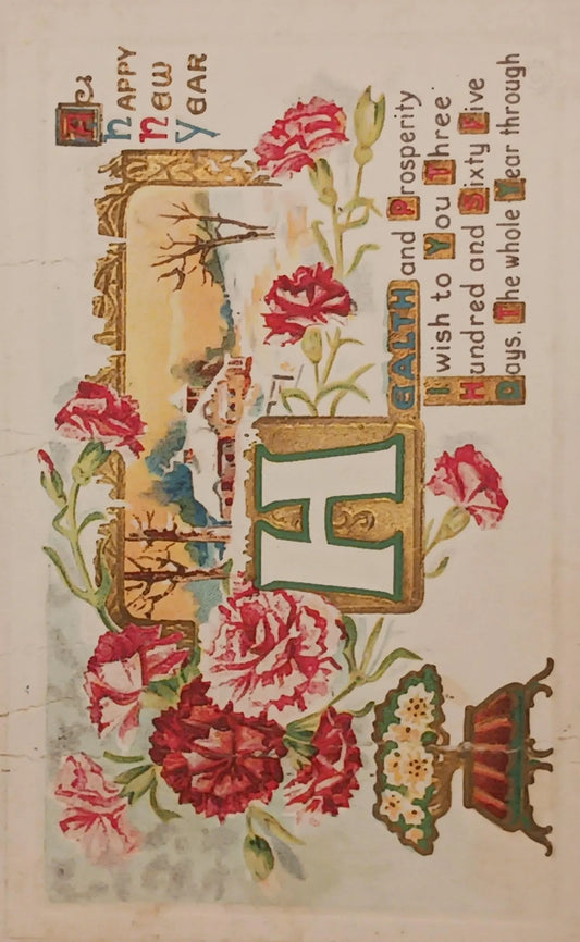 Happy New Year - Gold Medal Art - Midland Pub. Co. - Series 1002 - 1913