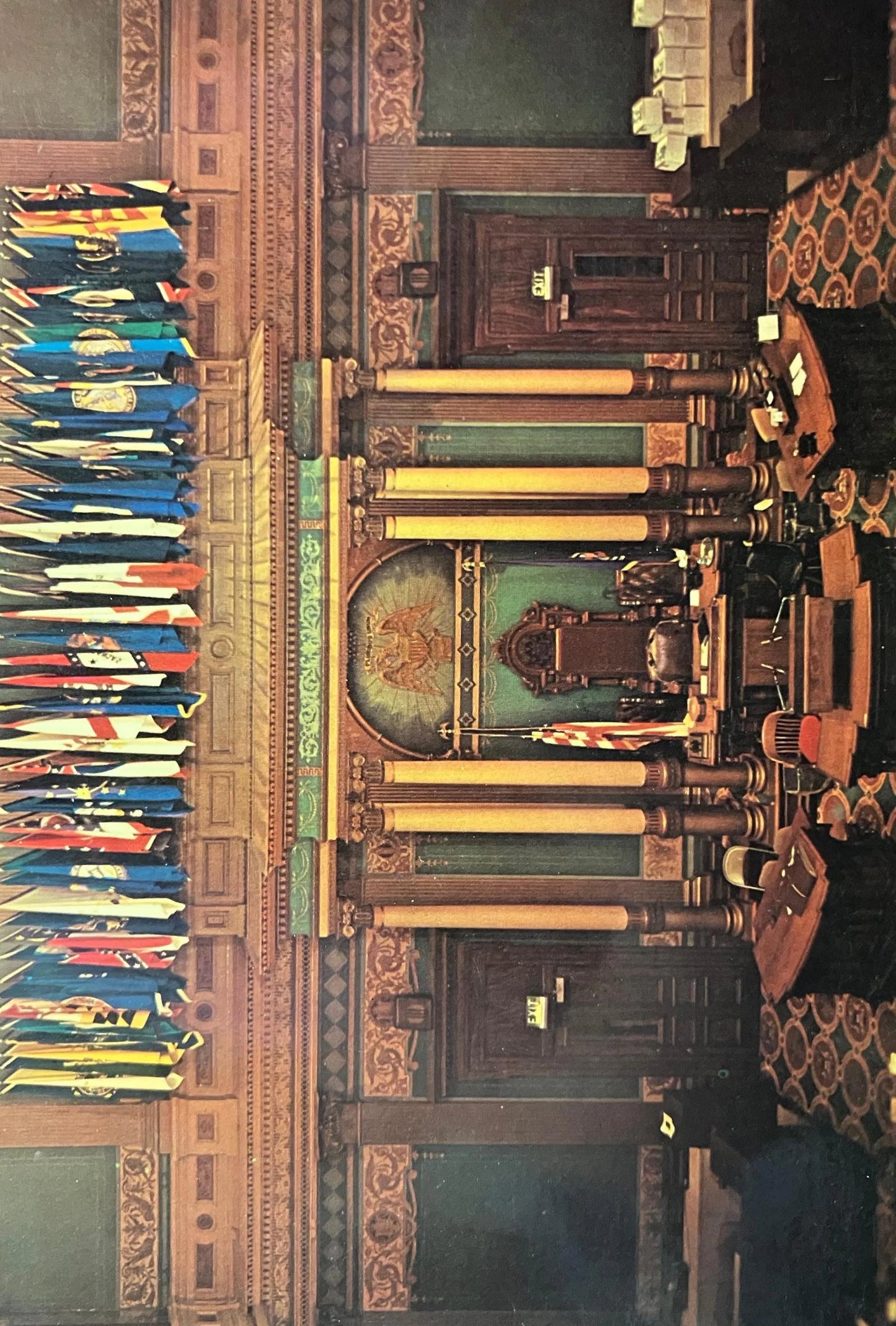 Senate Chambers - Photo: John Penrod - Lansing, Michigan - Vintage Postcard
