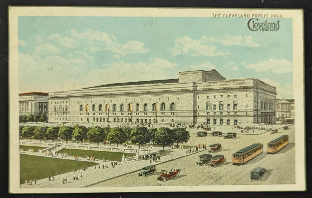 The Cleveland Public Hall, Cleveland, Ohio - Vintage Postcard