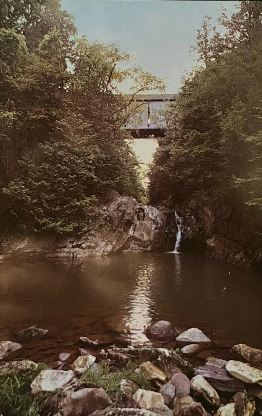 Halpin Bridge in Middlebury, Vermont - Photo by Warren Case & Frank L. Forward - Vintage Postcard