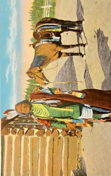 Big Chief and his Best Friend - Vintage Wisconsin Postcard