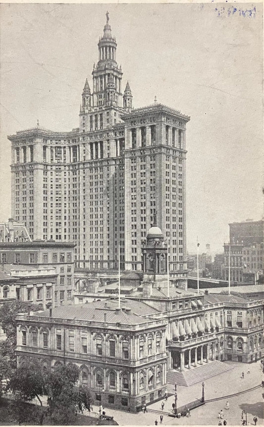 City Hall and Municipal Building, New York City - Vintage Postcard