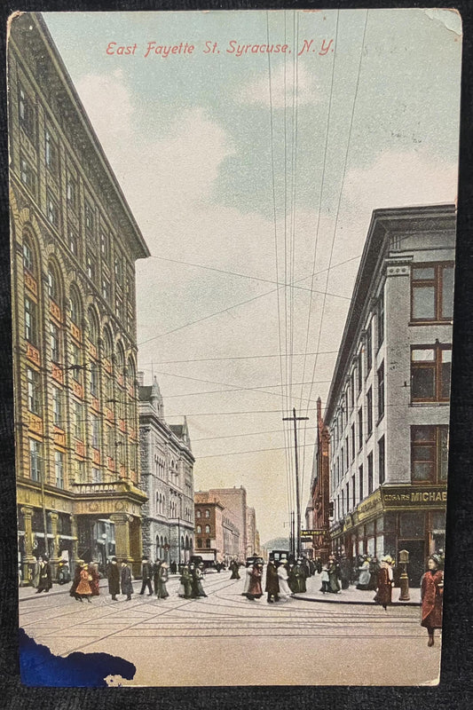 East Fayette St., Syracuse, New York - Vintage Postcard