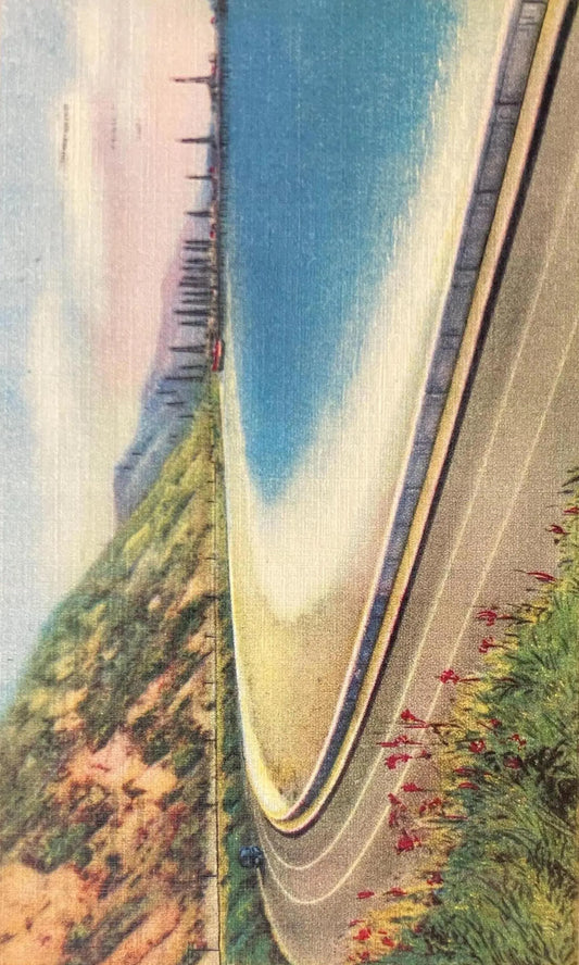 Between Ventura and Santa Barbara - Along the Coast Highway in California - Vintage Postcard