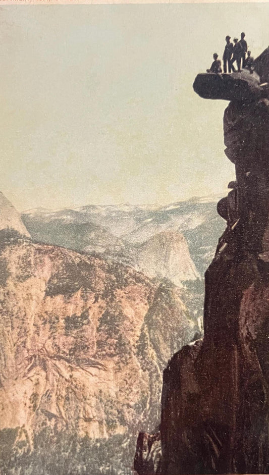 Glacier Point and South Dome, Yosemite Valley, California - Copyright 1904,  Detroit Photographic Co. - Vintage Backside address only backside Postcard