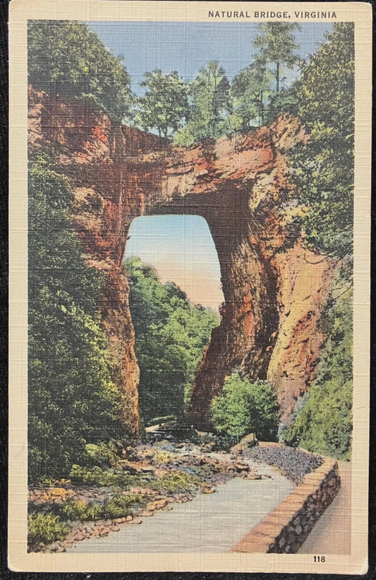 Natural Bridge, Virginia - Vintage Scenic Postcard