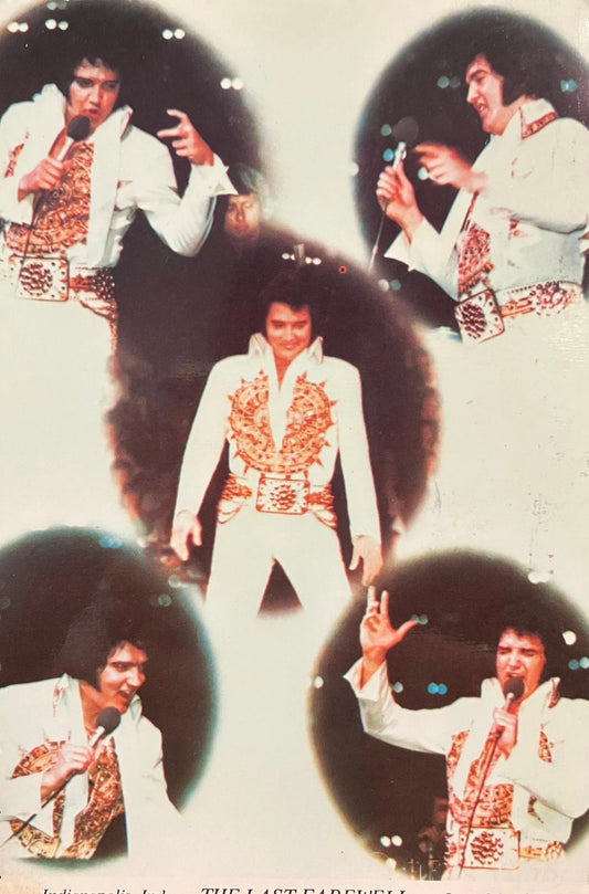 Elvis Presley, The Last Farewell, June 26, 1977, Indianapolis, Indiana - Vintage Celebrity Postcard