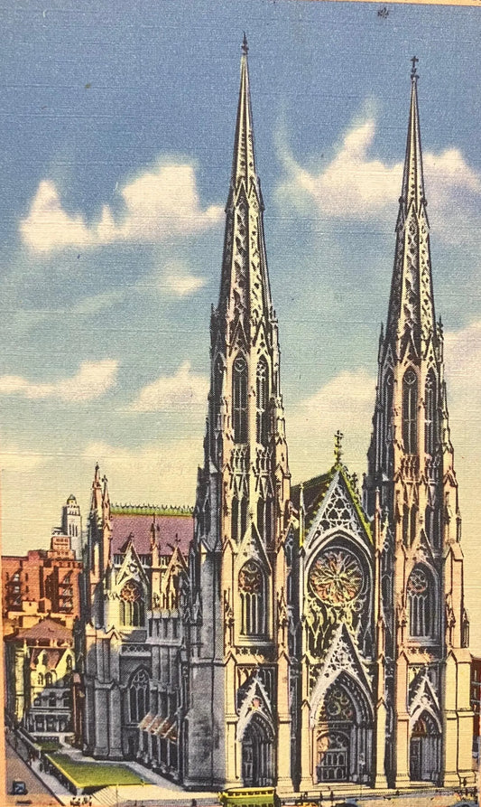 St. Patrick's Cathedral, New York City - Vintage Church Postcard
