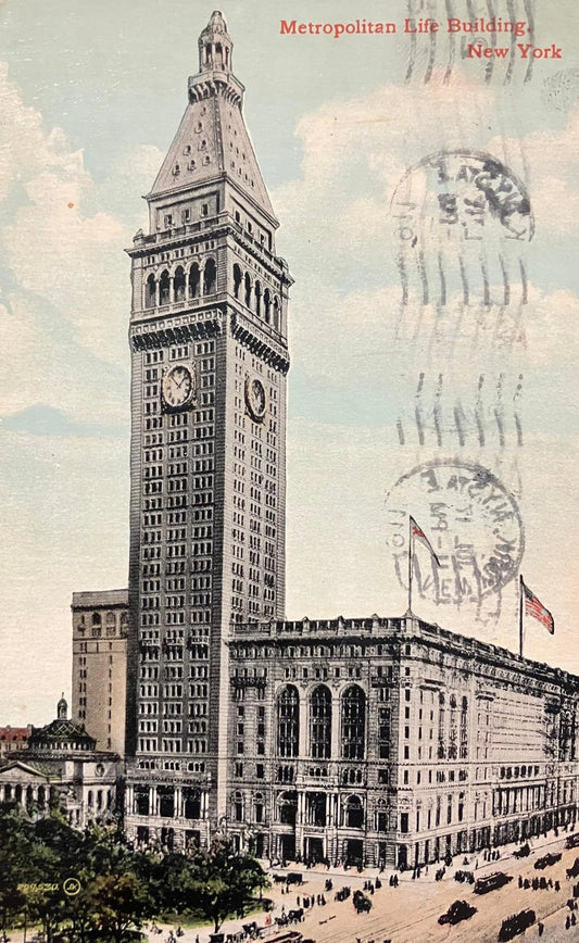 Metropolitan Life Building, New York - Vintage Postcard