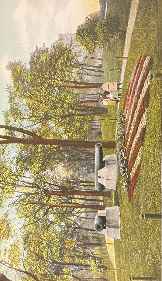 Cannons in Garfield Park - Chicago, Illinois - Vintage 1910s Postcard
