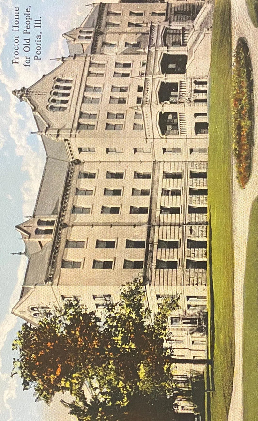 Proctor Home for Old People, Peoria, Illinois - Vintage Postcard
