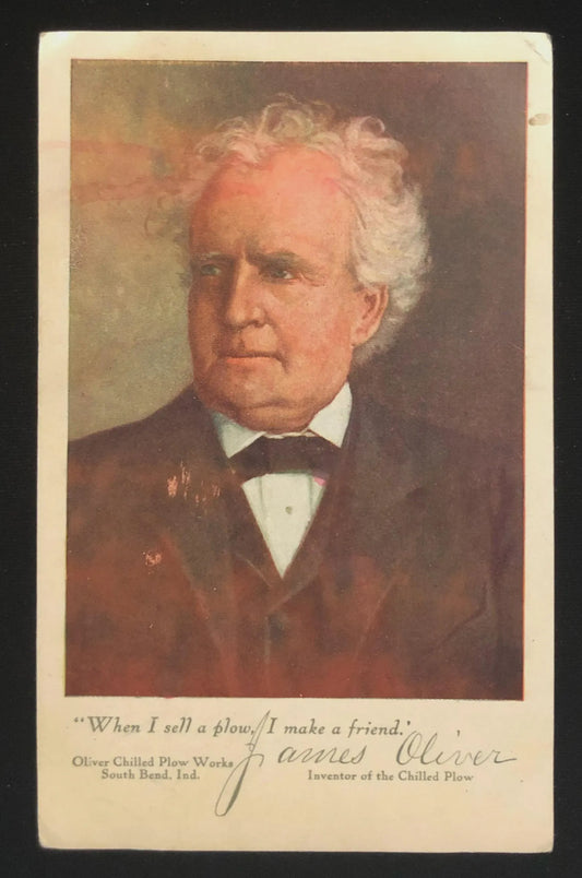 When I sell a plow, I make a friend, James Oliver - Vintage Postcard