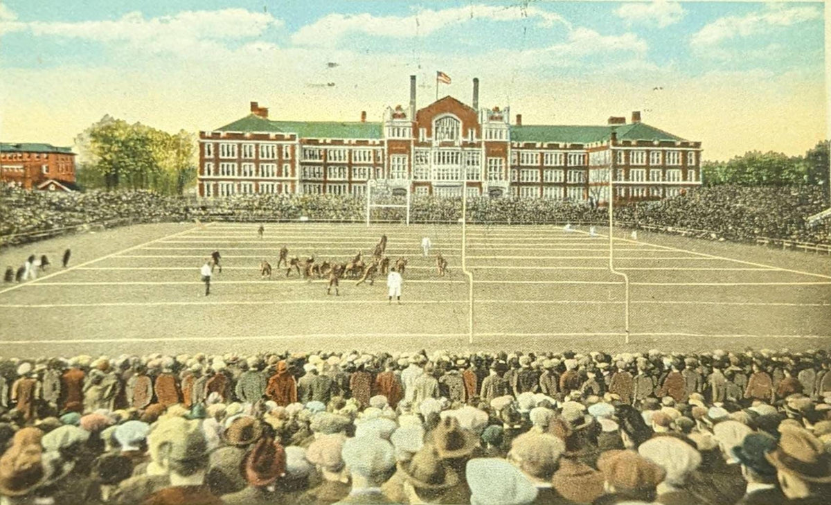 Scott High School and Stadium, Toledo, Ohio - Vintage High School Postcard