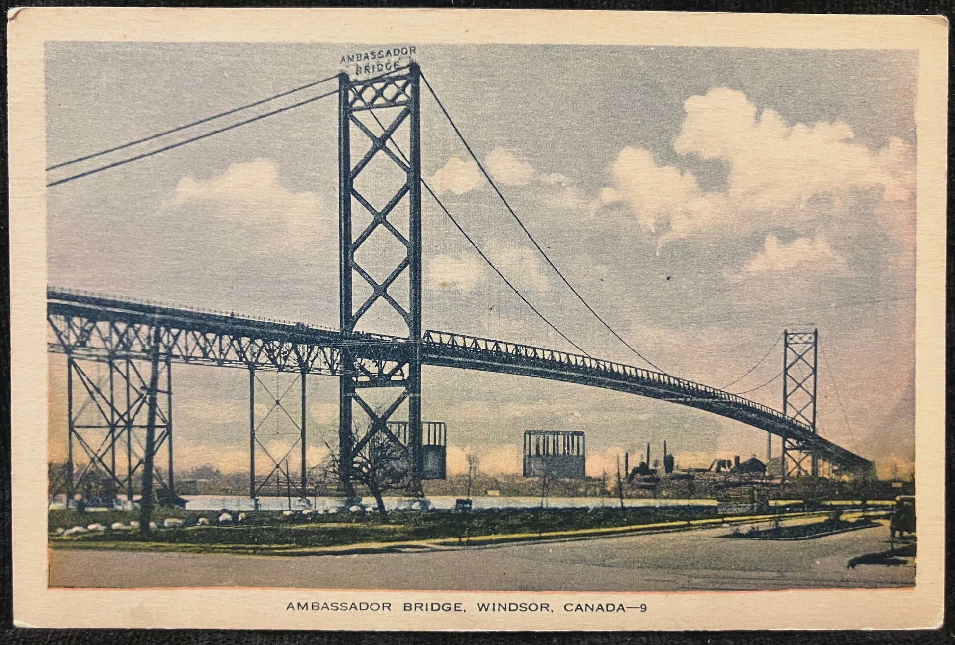 Ambassador Bridge, Windsor, Canada - Made in Canada - Vintage Postcard