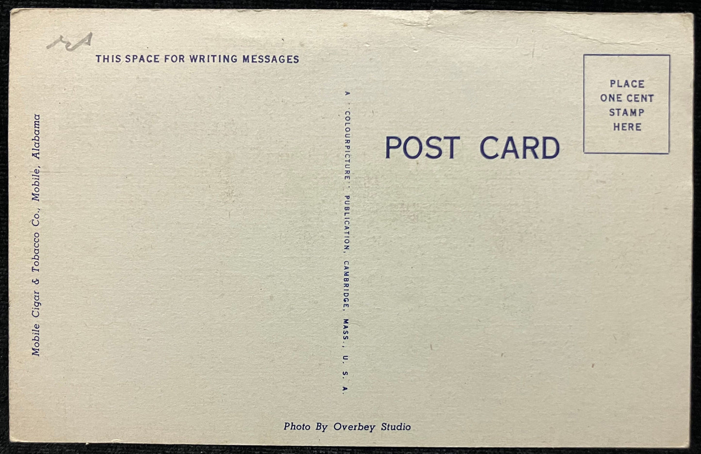 On front: “Interior of Cathedral of the Immaculate Conception, Mobile, Alabama”On back: Blank Unmail