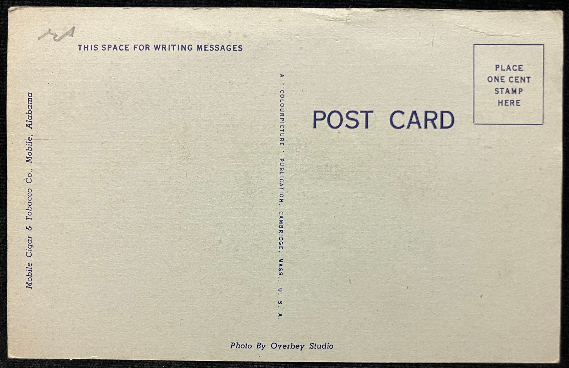 On front: “Interior of Cathedral of the Immaculate Conception, Mobile, Alabama”On back: Blank Unmail