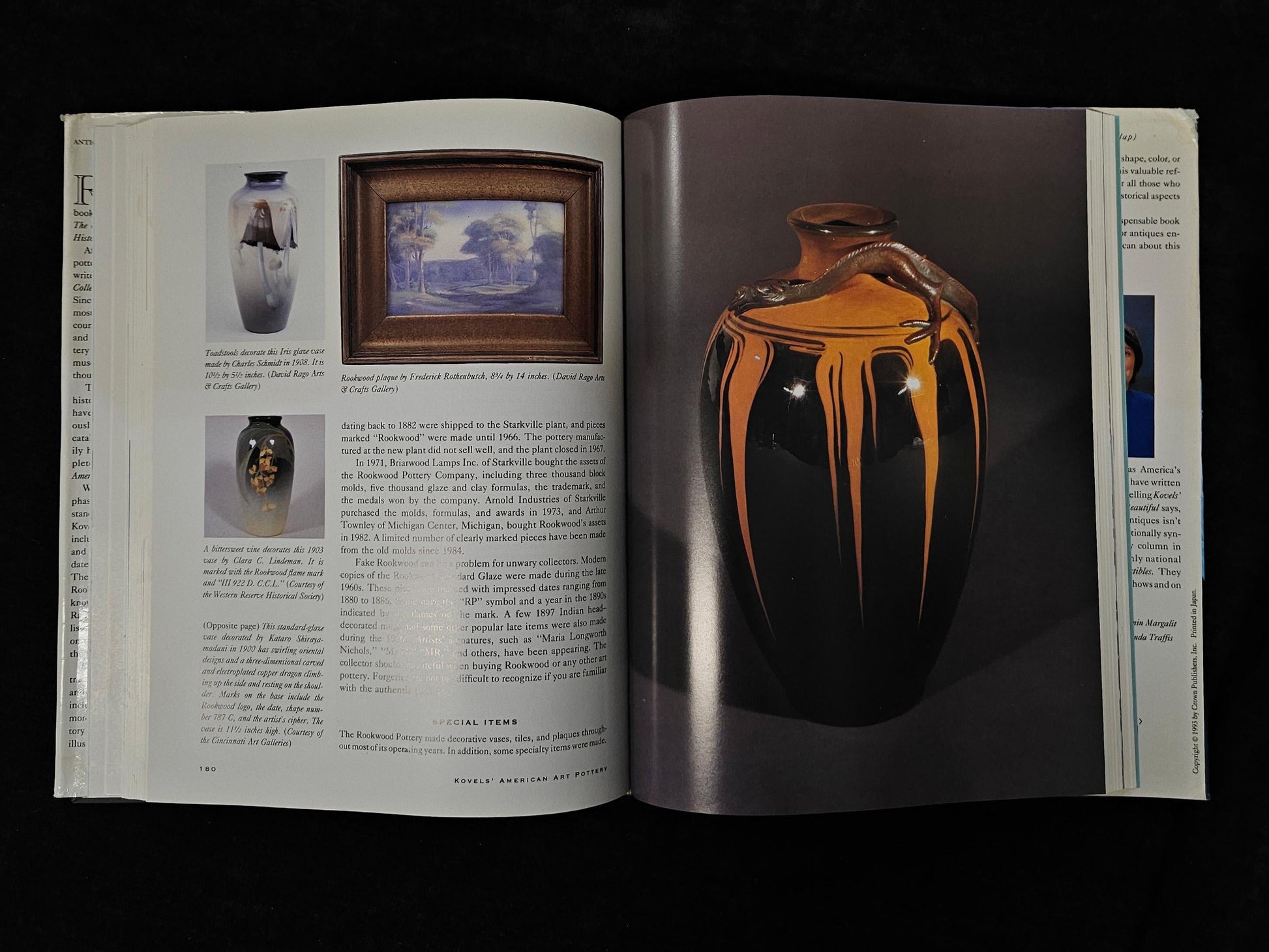 1993 Kovel's American Art Pottery By Ralph And Terry Kovel pp.180-1