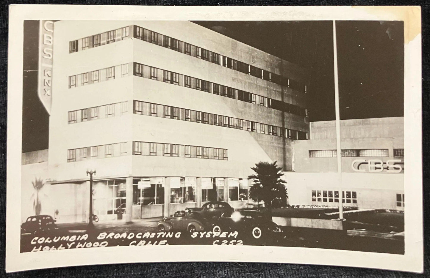 Black and White Photo of Columbia Broadcasting System, Hollywood CA